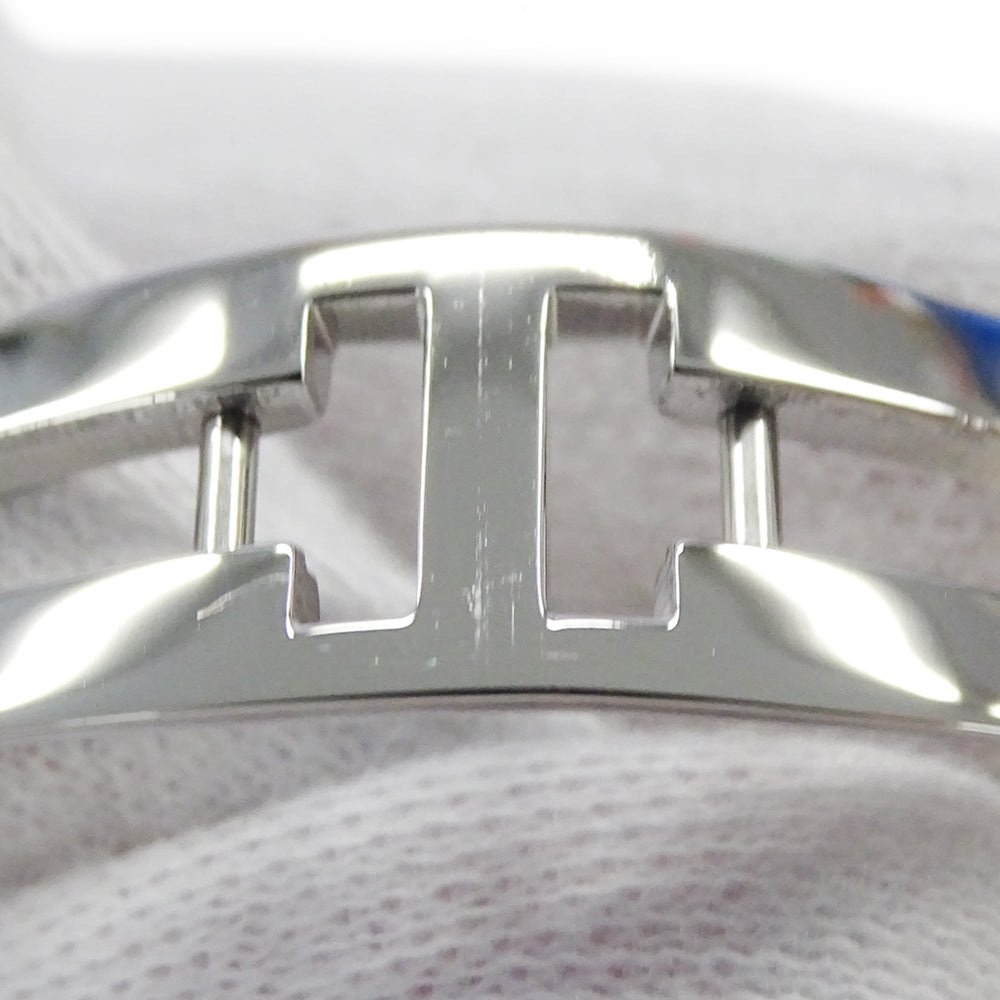 Chanel women's watch, brand name, Matelassé, quartz, stainless steel (SS), H0009, silver, black, square — Good