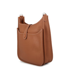 Hermes Evelyne 3 PM Shoulder Bag, Gold, Taurillon Clemence Leather, G Stamp. Evelyne, Handbag, Women's — Like New