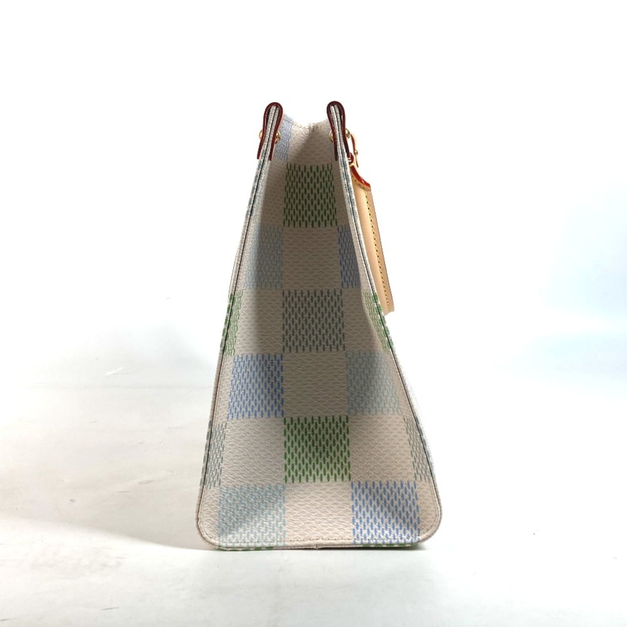 LOUIS VUITTON N40518 Pastel Damier On the Go MM Tote Bag Shoulder Handbag Canvas Women's Pistachio White OT-240704-3 — New - Store Return