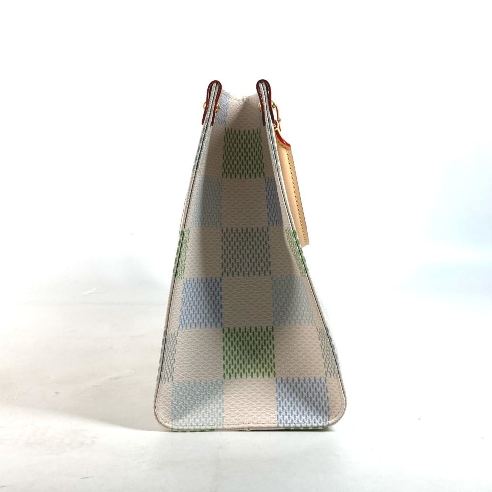 LOUIS VUITTON N40518 Pastel Damier On the Go MM Tote Bag Shoulder Handbag Canvas Women's Pistachio White OT-240704-3 — New - Store Return