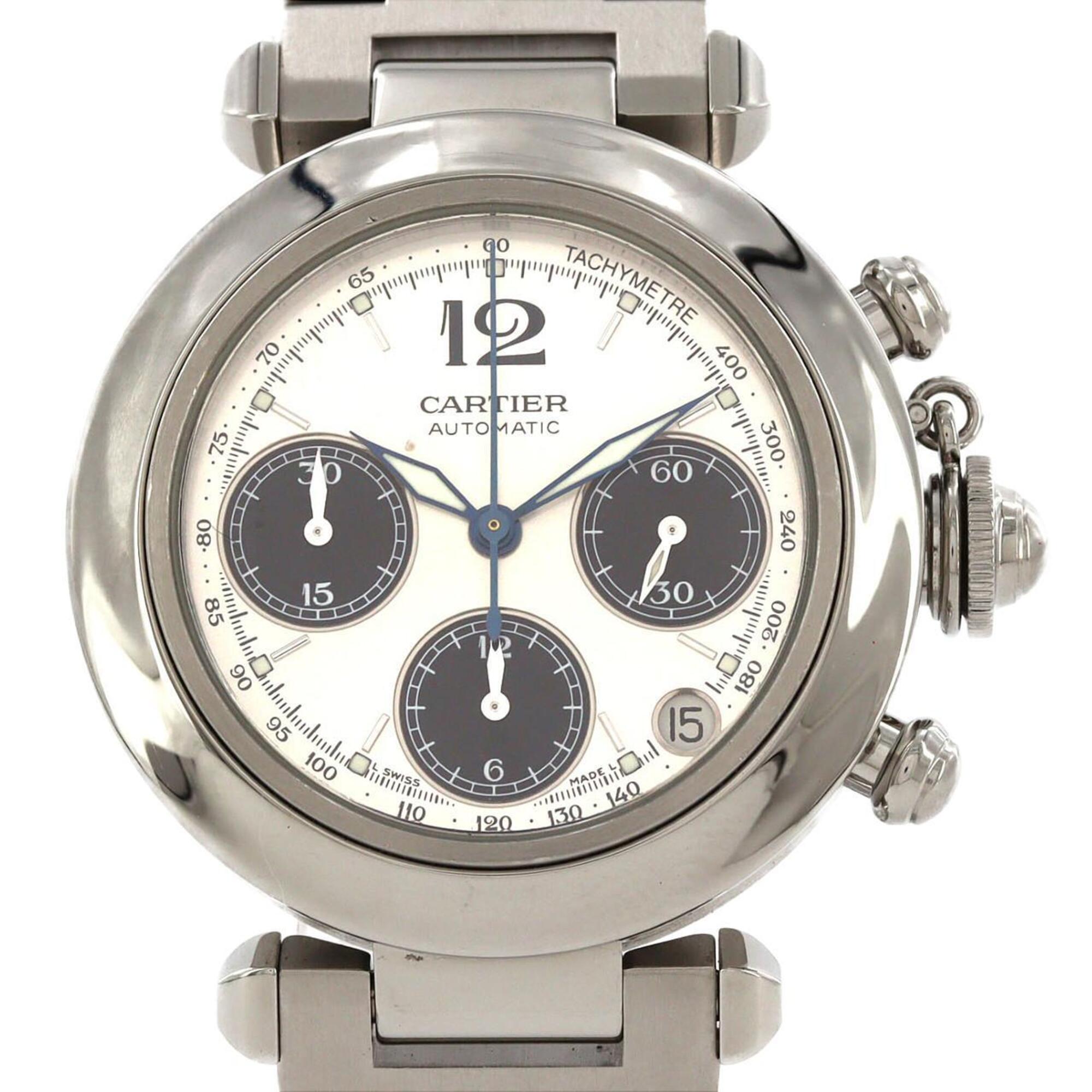 Cartier Pasha C Chronograph W31048M7 Stainless Steel Automatic Watch — Very Good