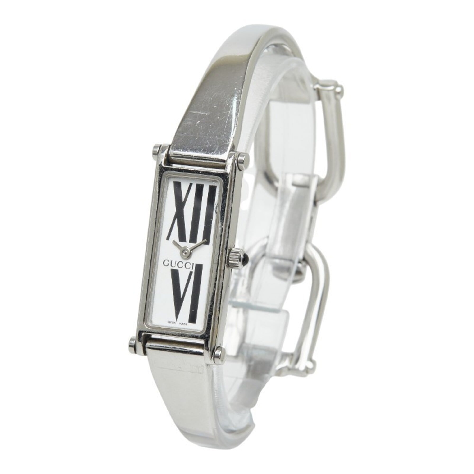 Gucci Bangle Watch 1500L Quartz White Dial Stainless Steel Women's GUCCI — Good