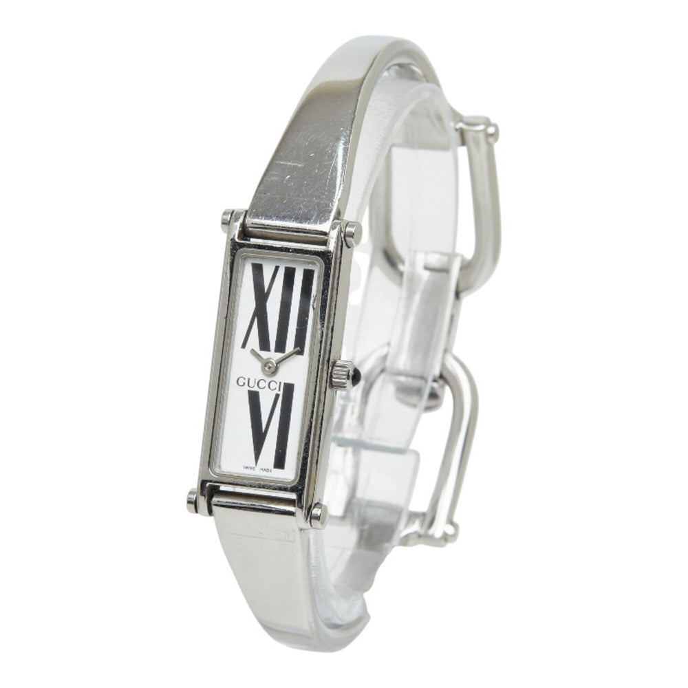 Gucci Bangle Watch 1500L Quartz White Dial Stainless Steel Women's GUCCI — Good