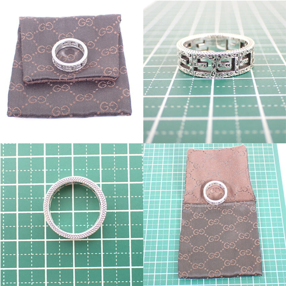 GUCCI 925 Arabesque Square G Ring, Size 14 — Like New