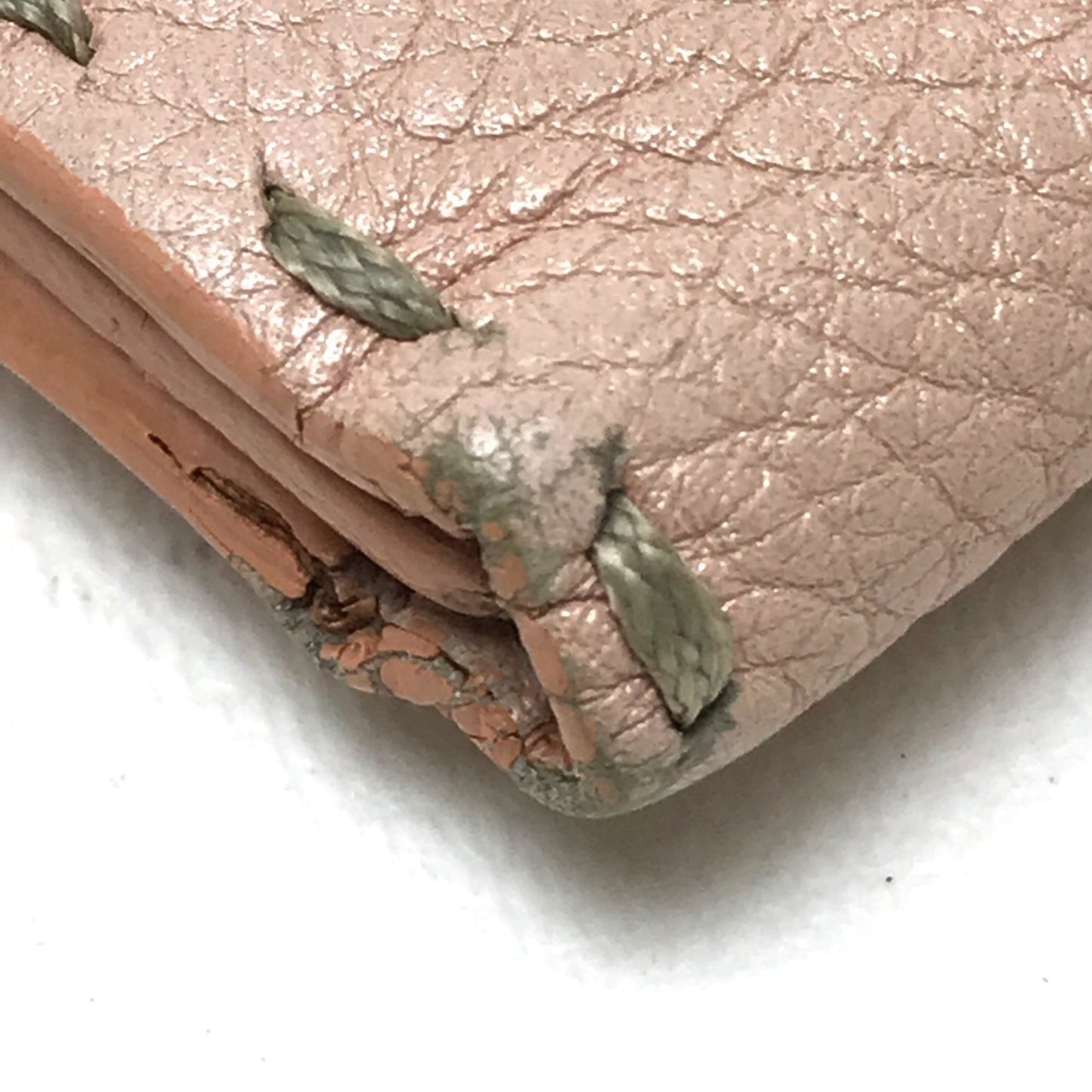 FENDI 8M0144 Selleria Roman Leather Bi-fold Long Wallet with Double Hook Closure, Women's, Pink, Brand Name Accessories