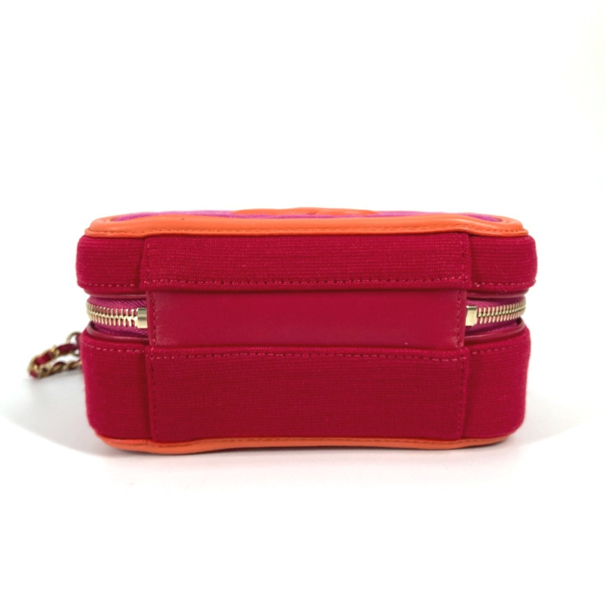 Chanel CC Mark Crossbody 2WAY bag Chain Shoulder Bag Red Orange — Like New