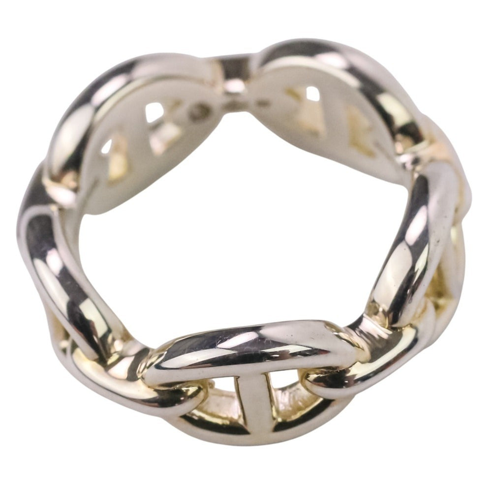 HERMES Chaine d'Ancre Enchaine PM AG925 Ring, Size 49 (equivalent), Silver, Women's — Like New