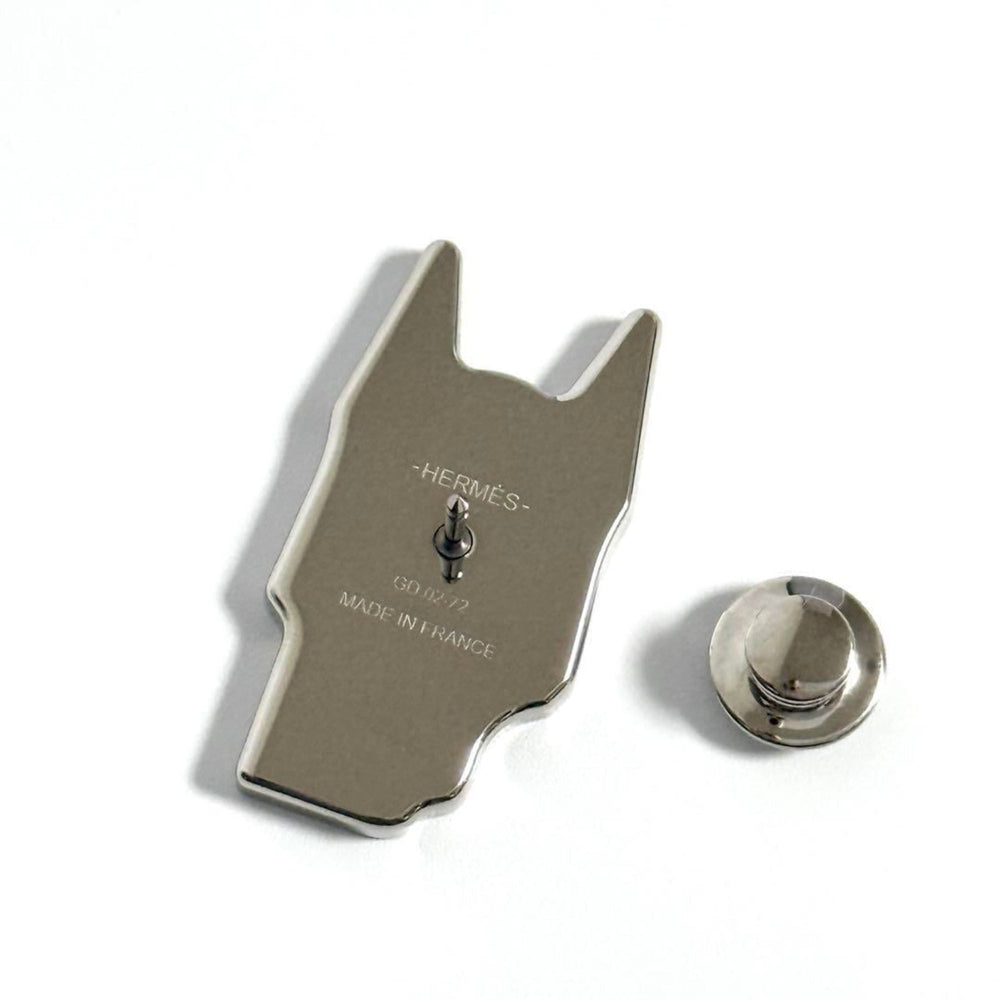 Hermes Men's Pin Badge Brooch Cheval Maske — Like New