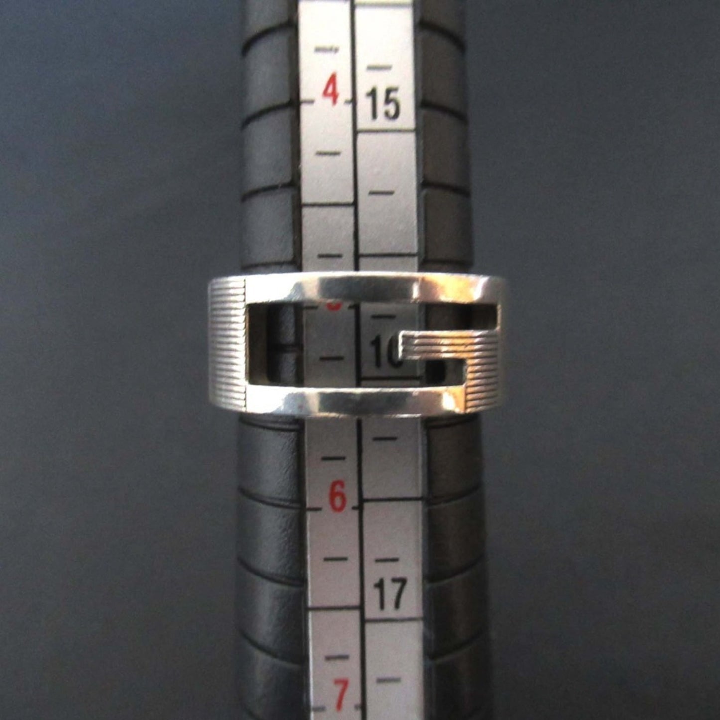 GUCCI Branded G Cutout Ring in Ag925 Silver for Women