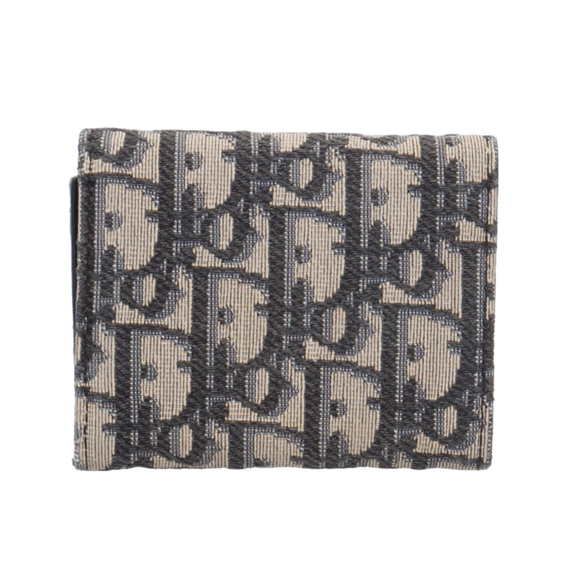 Christian Dior Dior Oblique Tri-fold Wallet Canvas Women's