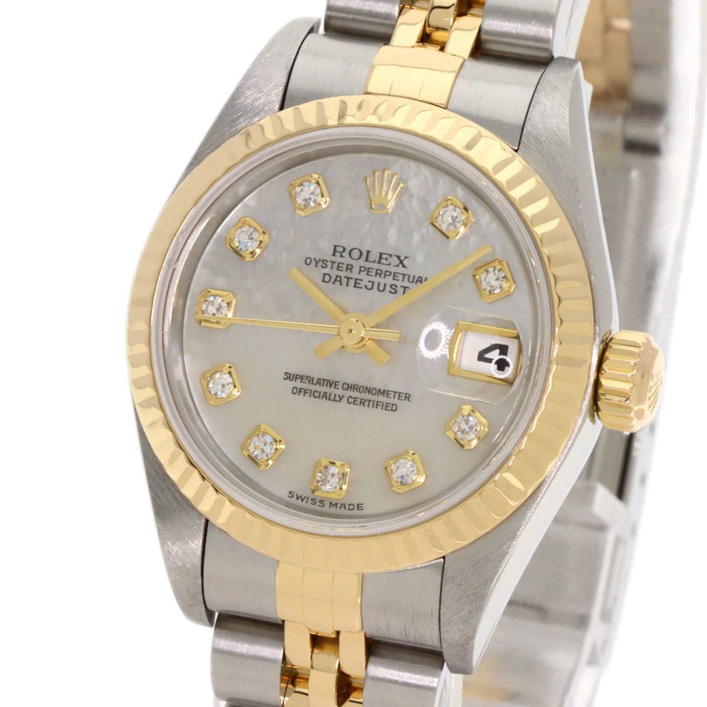 Rolex 79173NG Datejust 10P Diamond Watch Stainless Steel SSxK18YG Ladies ROLEX