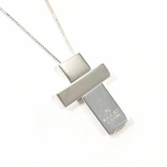 GUCCI Separate Cross Necklace in Sterling Silver, Unisex