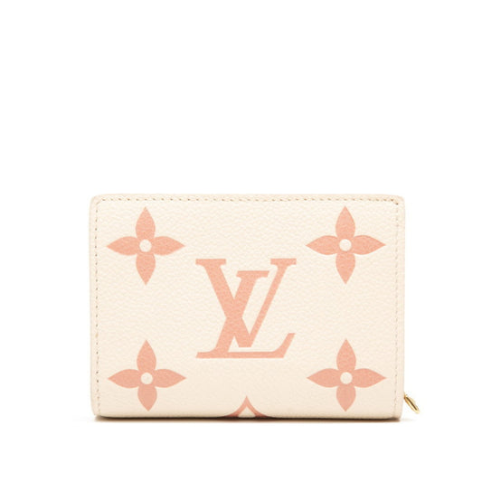 Louis Vuitton Monogram Empreinte Portefeuille Claire Bifold Wallet M81927 Rose Trianon Ivory Pink Leather Women's LOUIS VUITTON