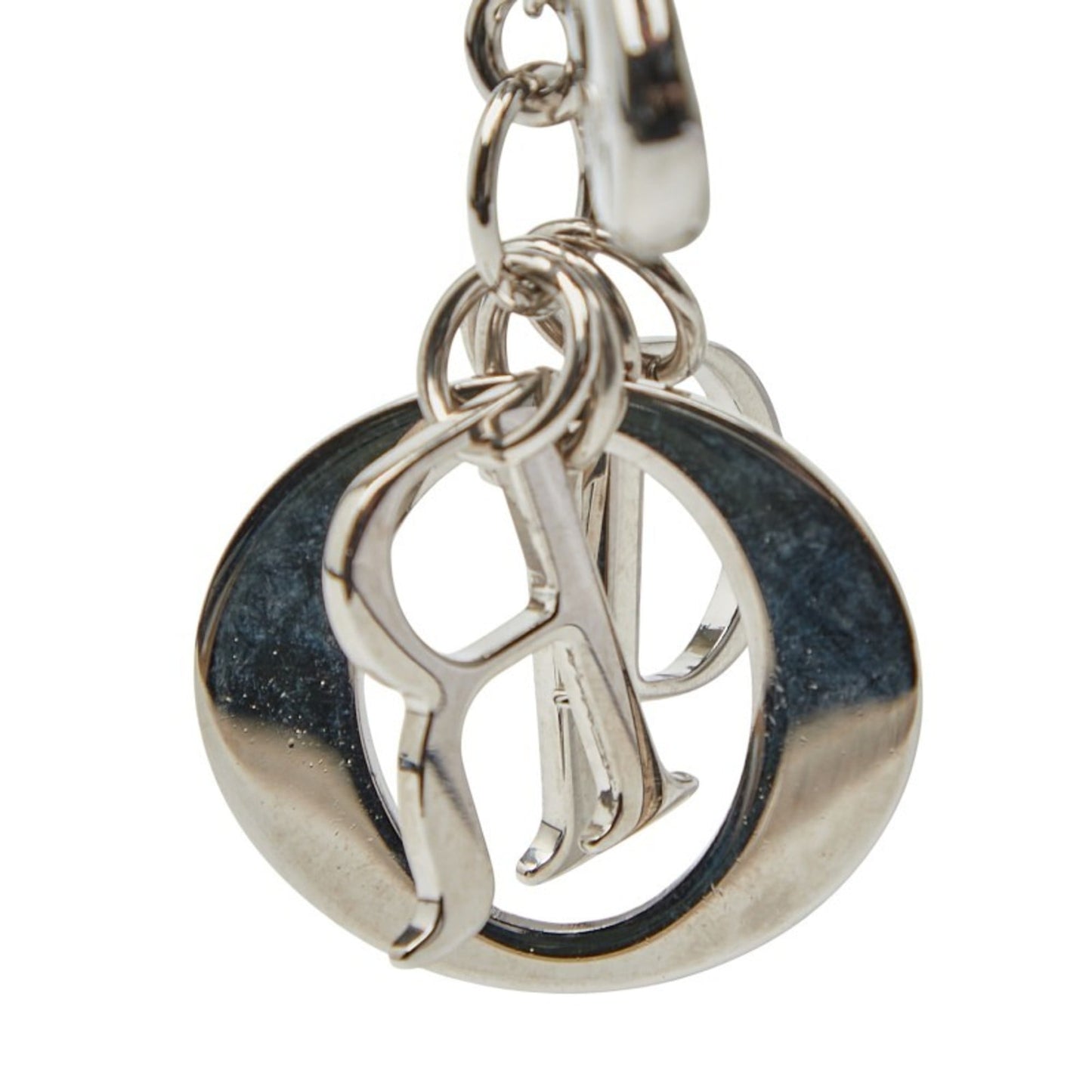 Christian Dior Dior Lady Cannage Round Zip Long Wallet Black Leather Women's