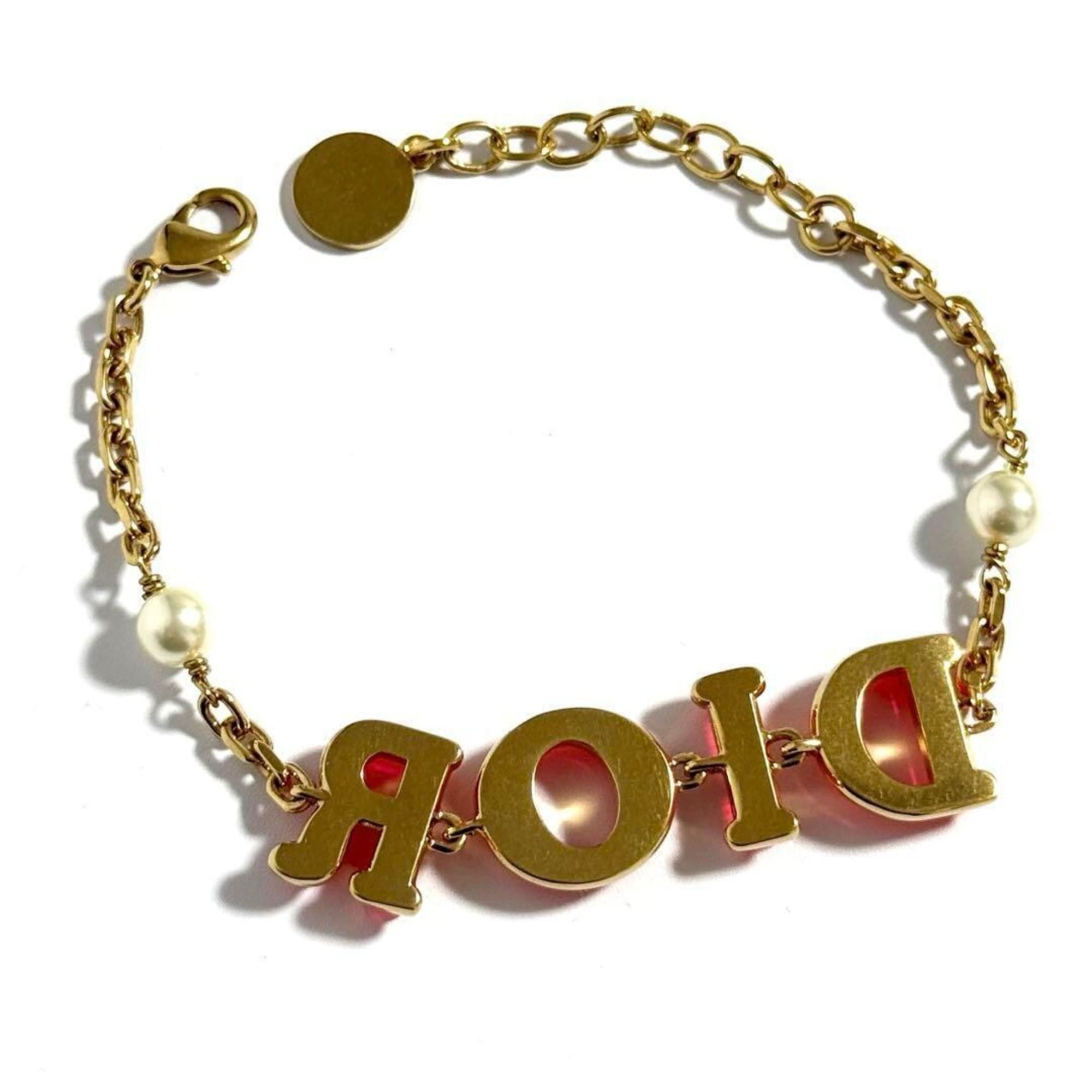 Christian Dior Dior Women's Logo Bracelet Orange — Like New