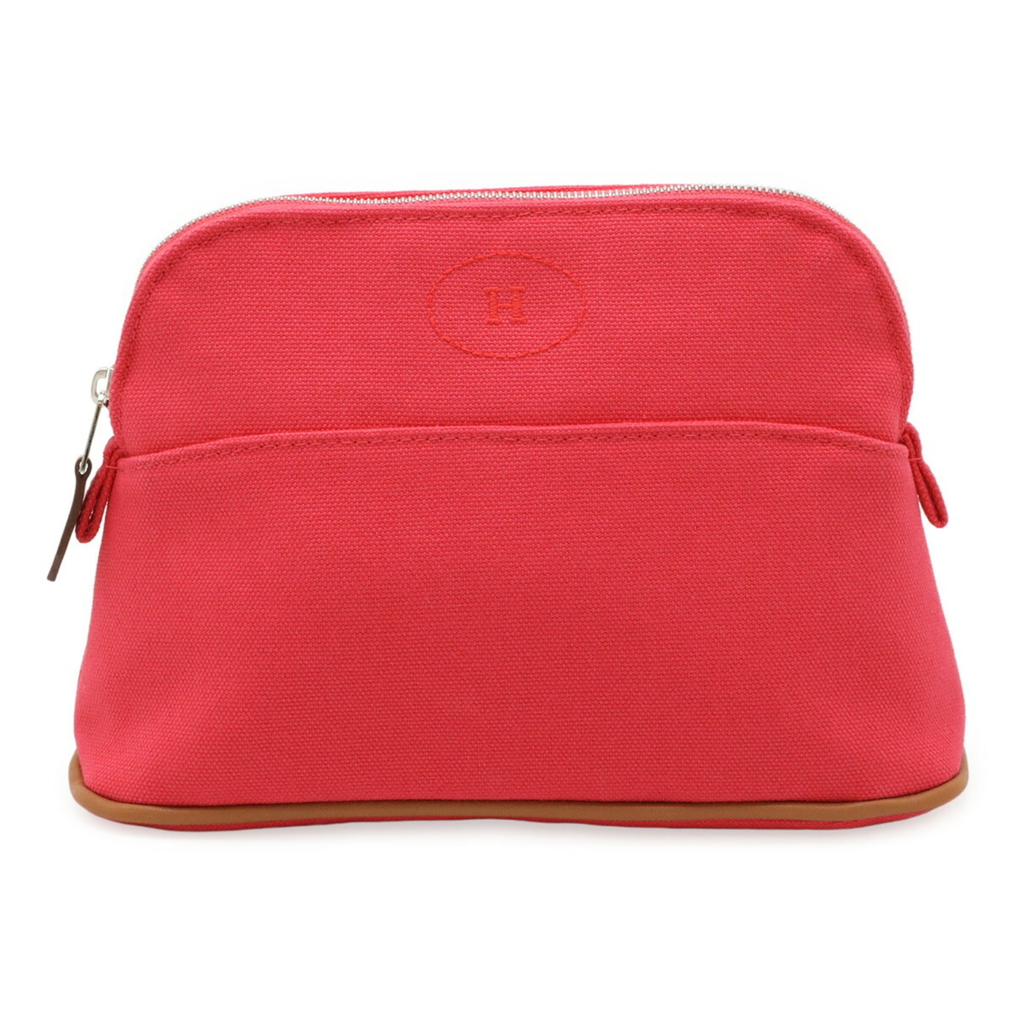 HERMES Bolide Pouch 20 Multi-Pouch Canvas Leather Fuchsia Pink — Like New