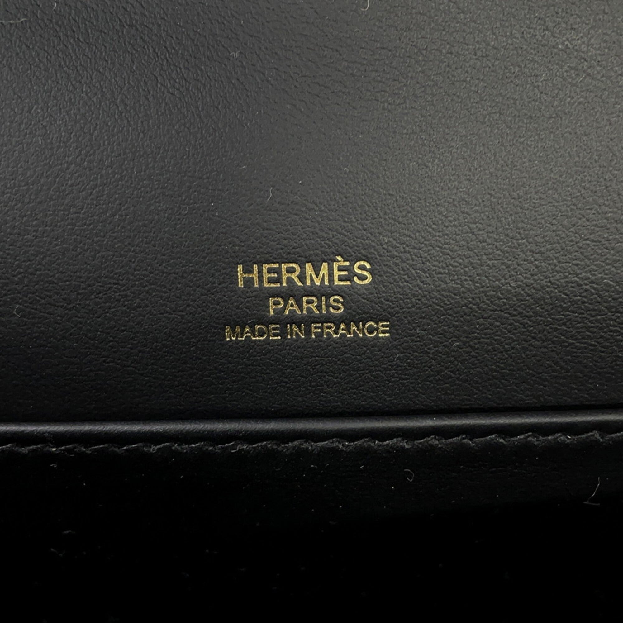 Hermes Shoulder Bag Geta Black Epsom Leather G Stamp HERMES Handbag — Like New