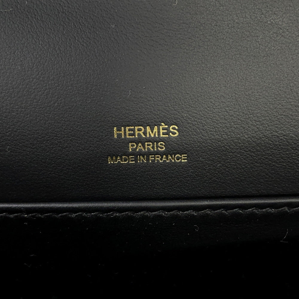 Hermes Shoulder Bag Geta Black Epsom Leather G Stamp HERMES Handbag — Like New