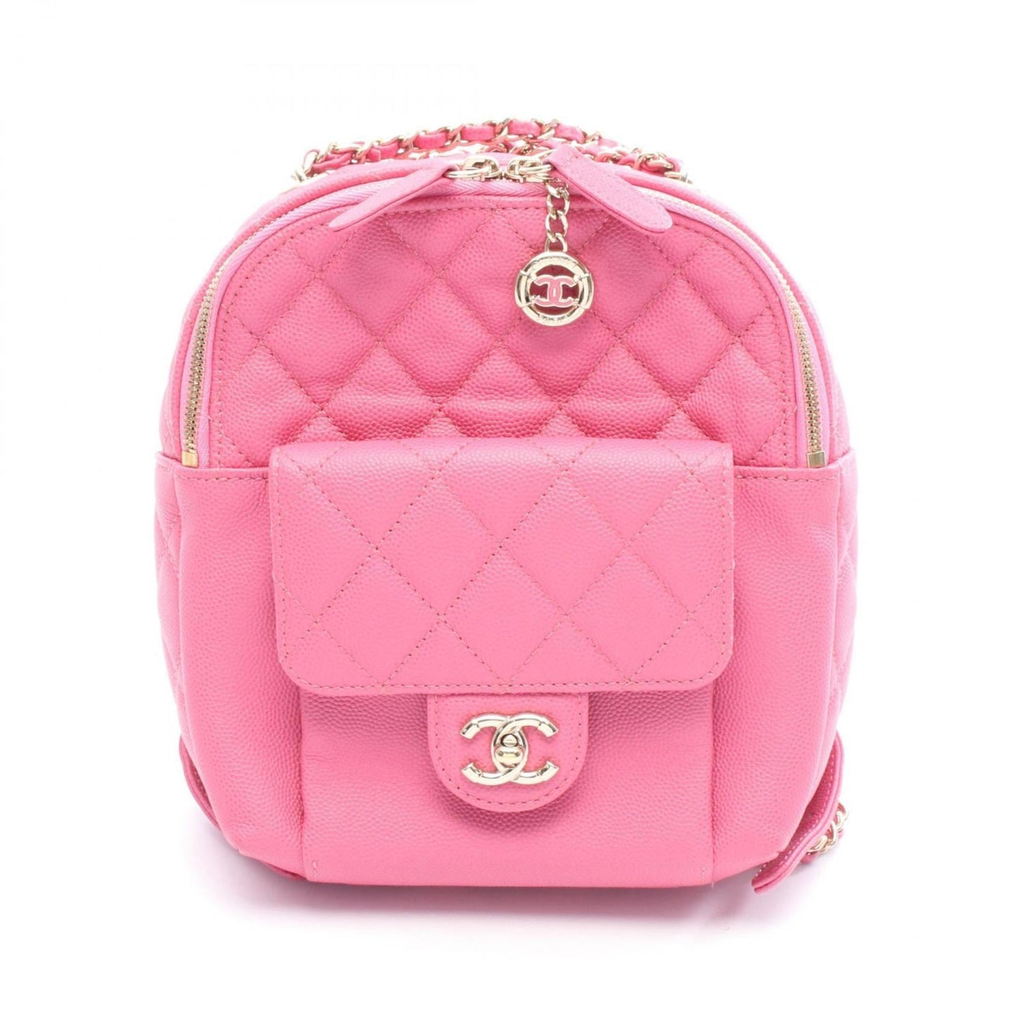 CHANEL Matelasse Backpack Bag in Calfskin Leather (Cowhide) for Women, Pink, AS0004