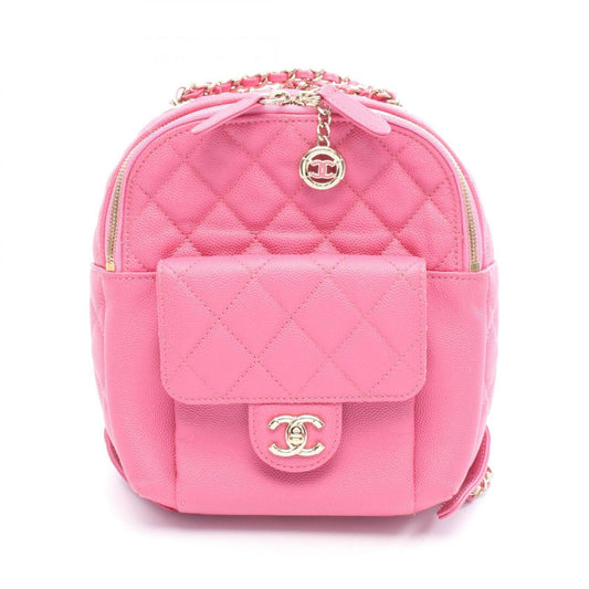 CHANEL Matelasse Backpack Bag in Calfskin Leather (Cowhide) for Women, Pink, AS0004