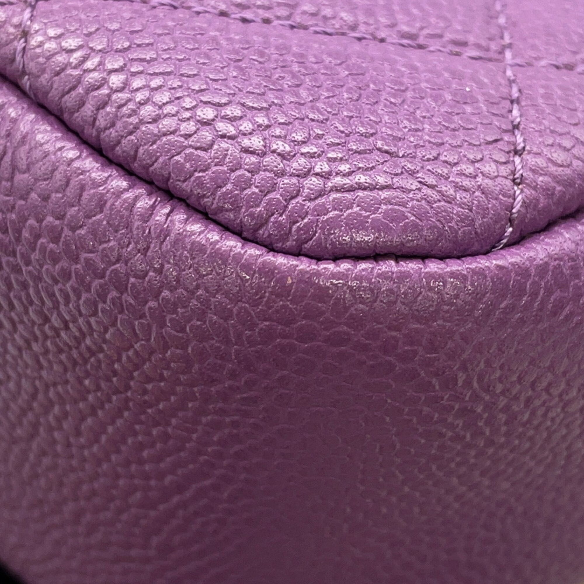 Chanel Chain Shoulder Bag, Matelassé, Coco Mark, Caviar Skin, CHANEL Handbag, Women's — Like New