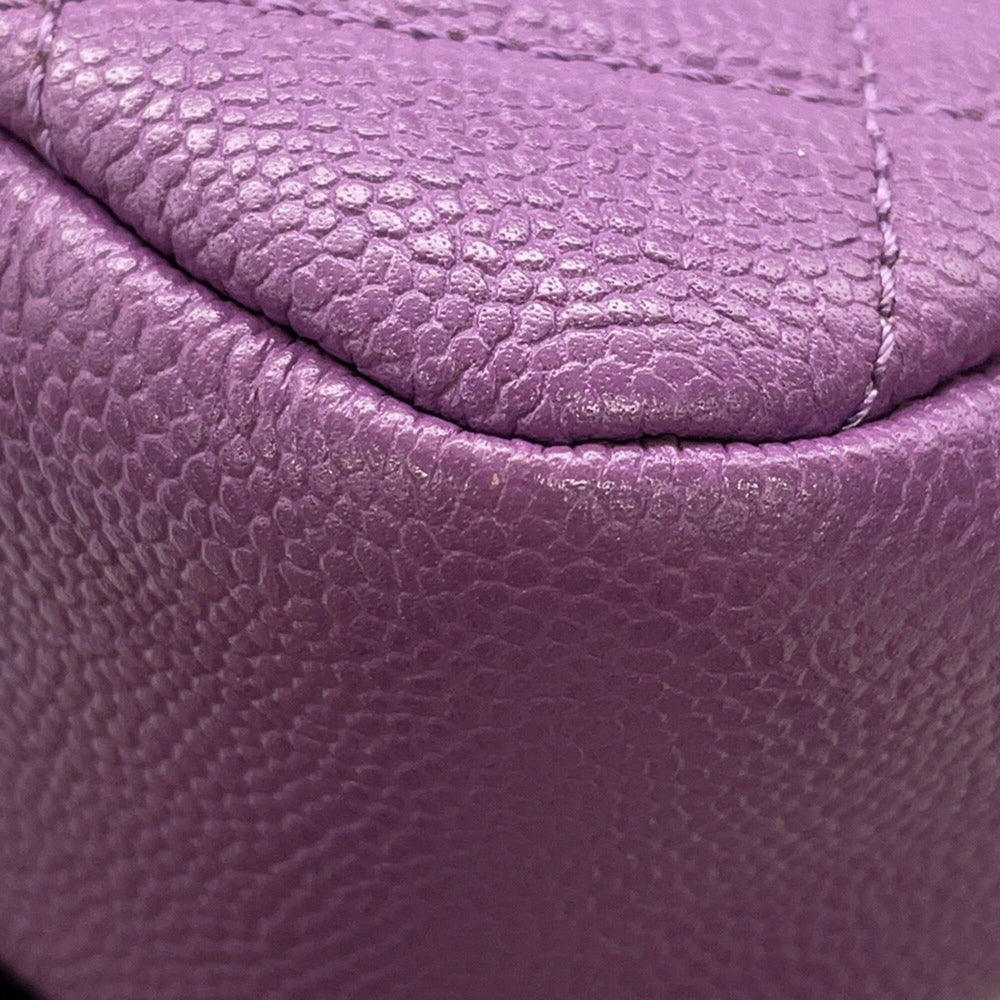 Chanel Chain Shoulder Bag, Matelassé, Coco Mark, Caviar Skin, CHANEL Handbag, Women's — Like New