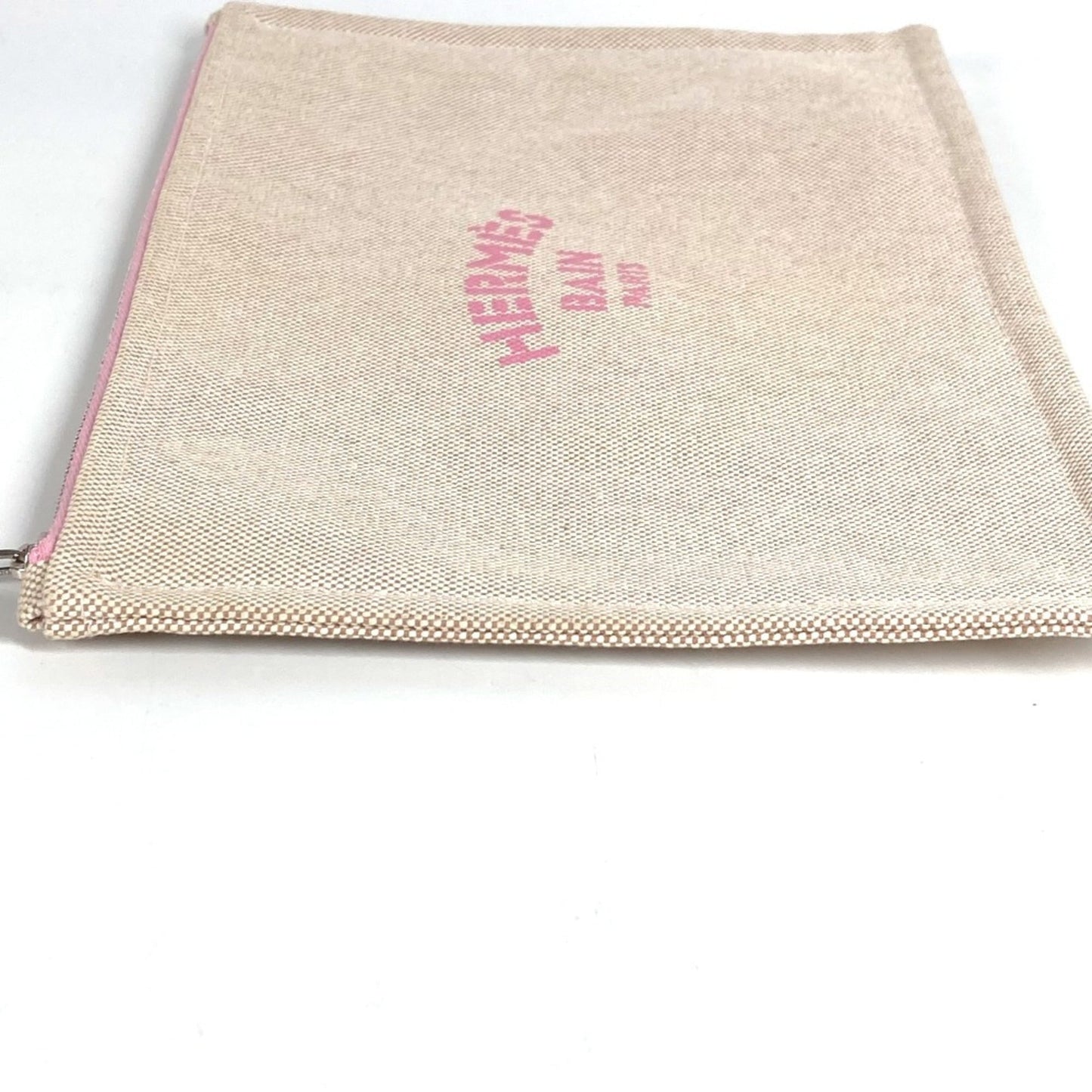 HERMES Yachting GM clutch bag, makeup pouch, multi-purpose canvas, men's and women's, pink