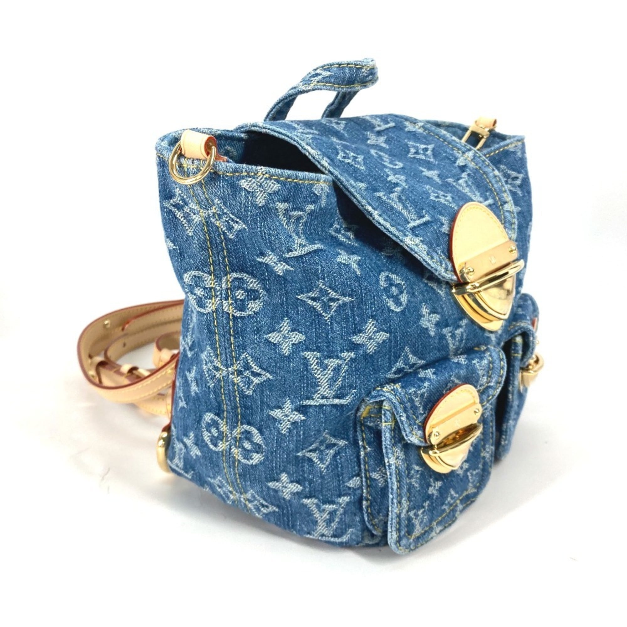 LOUIS VUITTON M46836 New LV Remix Venice Backpack Monogram Denim Women's Blue — New - Store Return