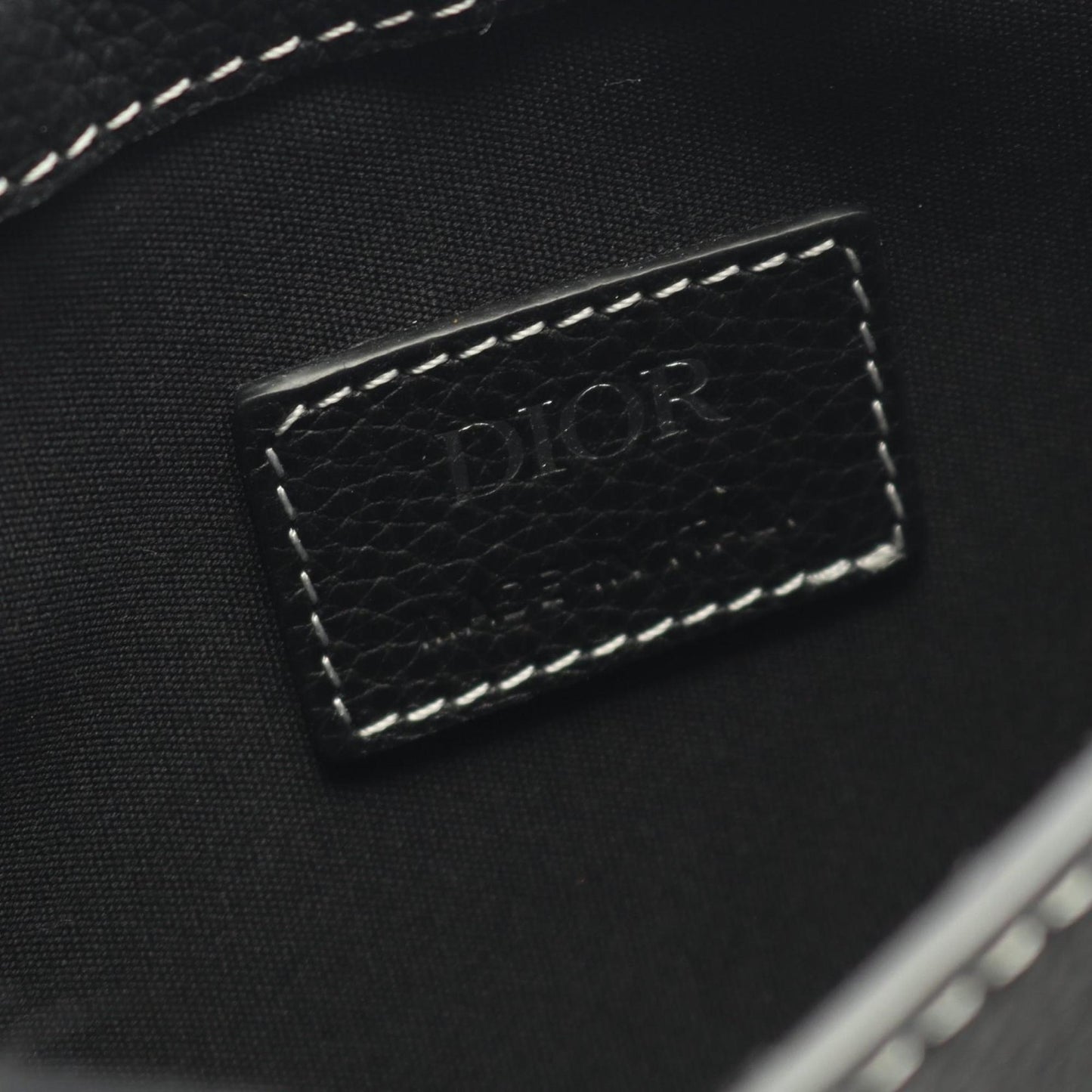Christian Dior Dior Saddle Bag, Waist Body Leather, Men's, Black