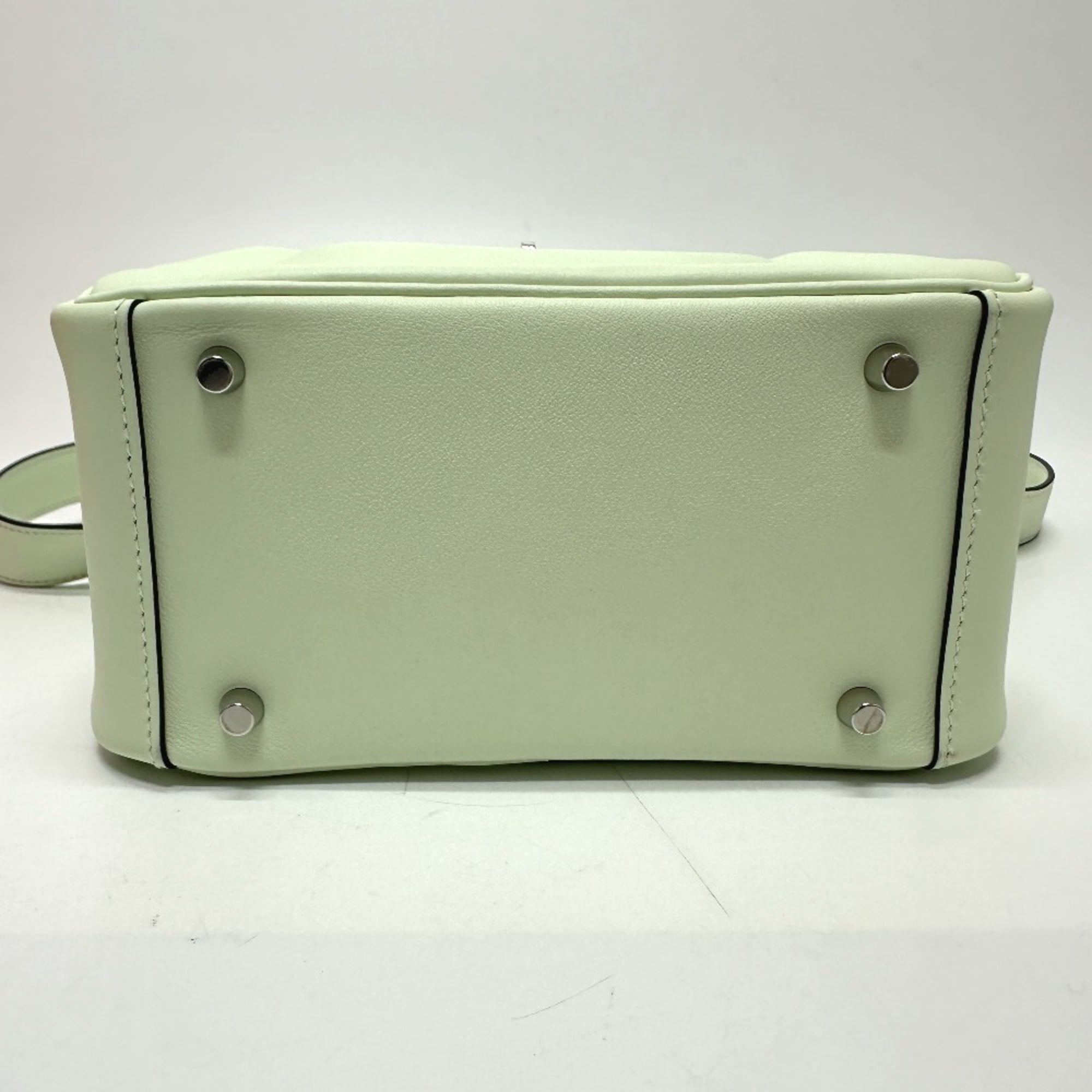 HERMES Lindy Shoulder Bag, Swift Leather, Women's, Veil Fizz, Light Green, G-231125-89 — New - Store Return