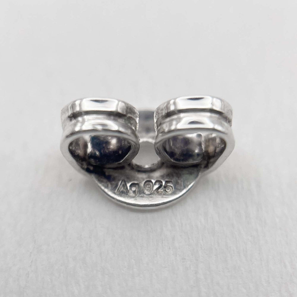 GUCCI Double G Logo Flower Earrings GG SV925 Shell Silver Women's — Like New