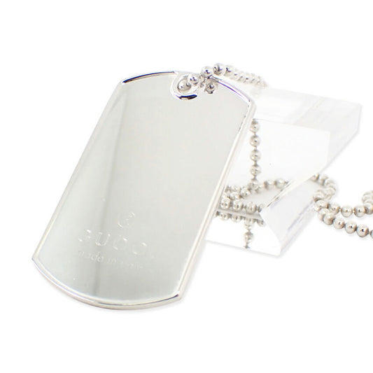 GUCCI SV925 DOG tag pendant necklace
