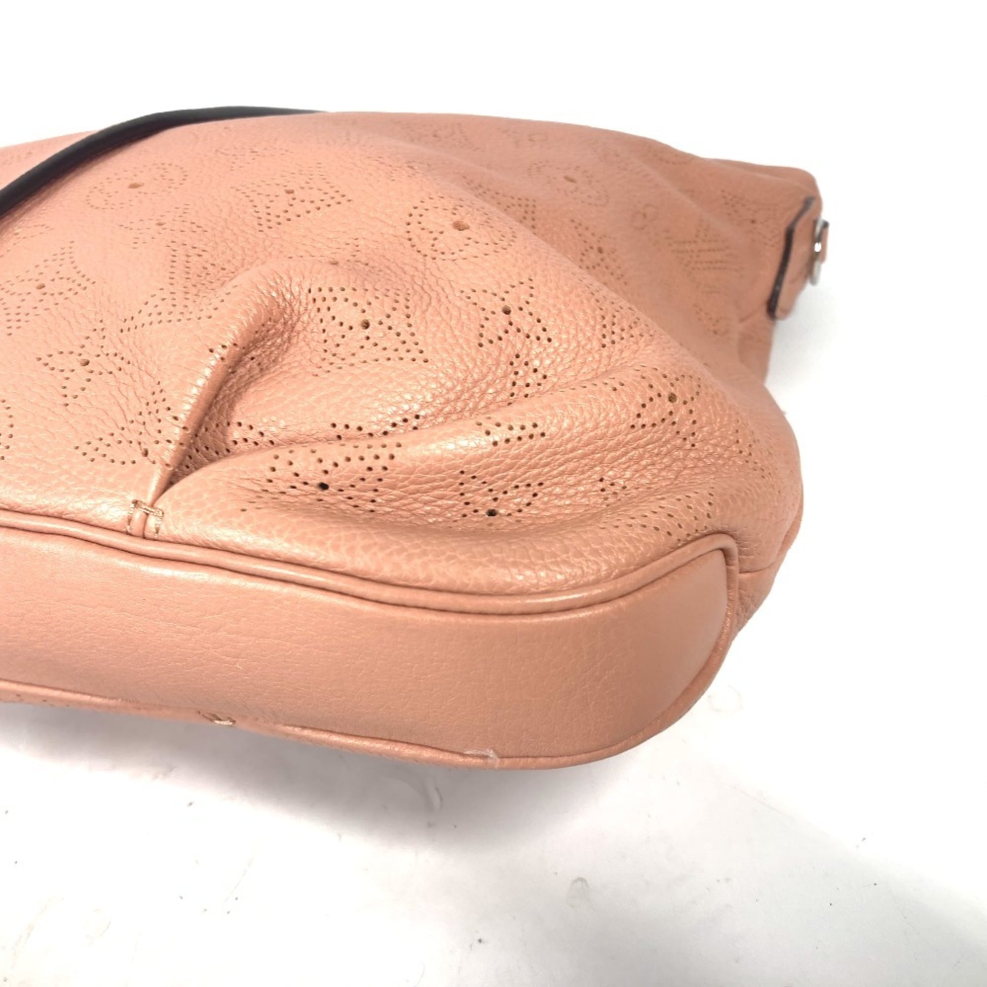 LOUIS VUITTON M94276 Monogram Mahina Selene PM Tote Bag Handbag Shoulder Leather Women's Rose Pink G-241125-24 — Like New