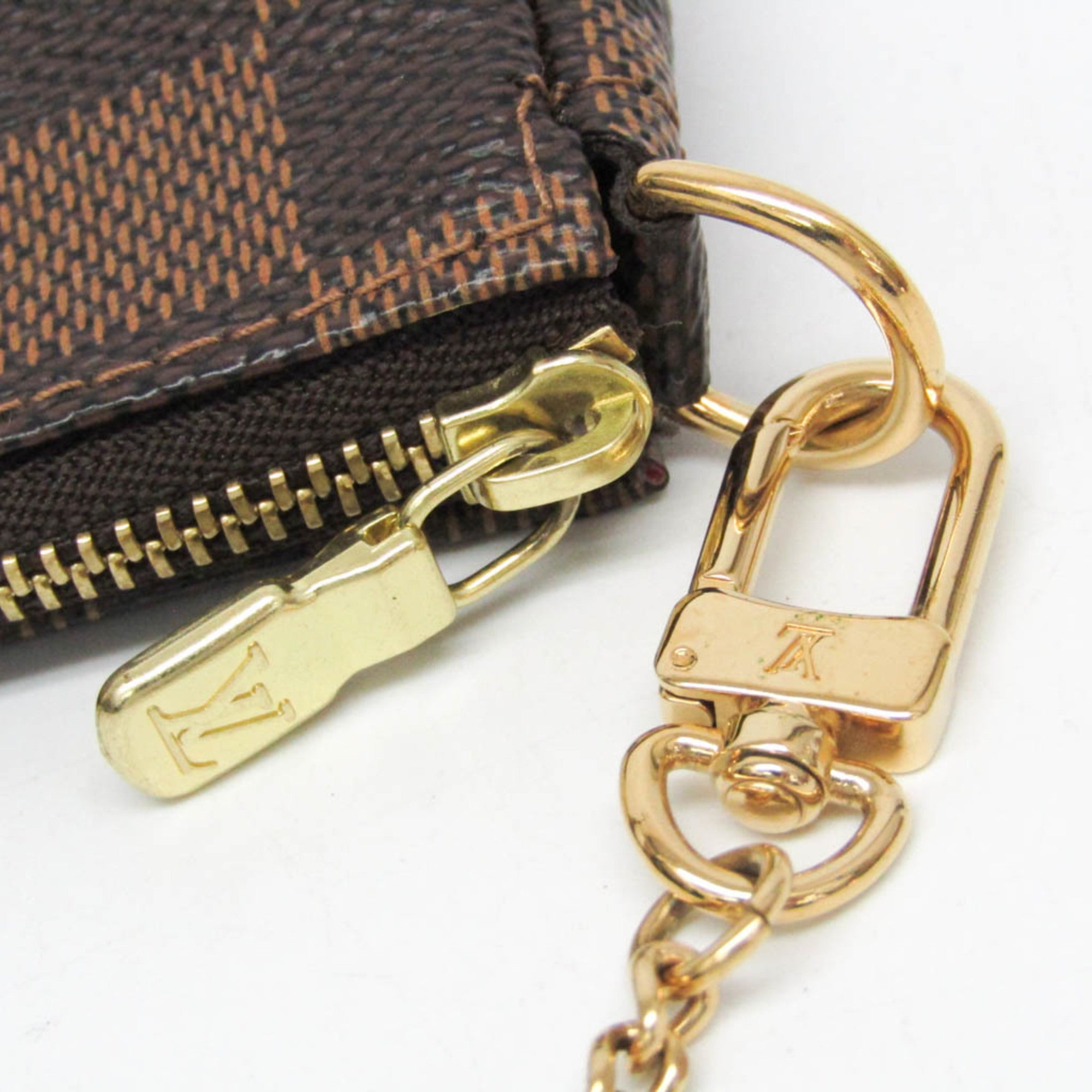 Louis Vuitton Damier Mini Pochette Accessoires T&B N58011 Women's Handbag Ebene — Like New