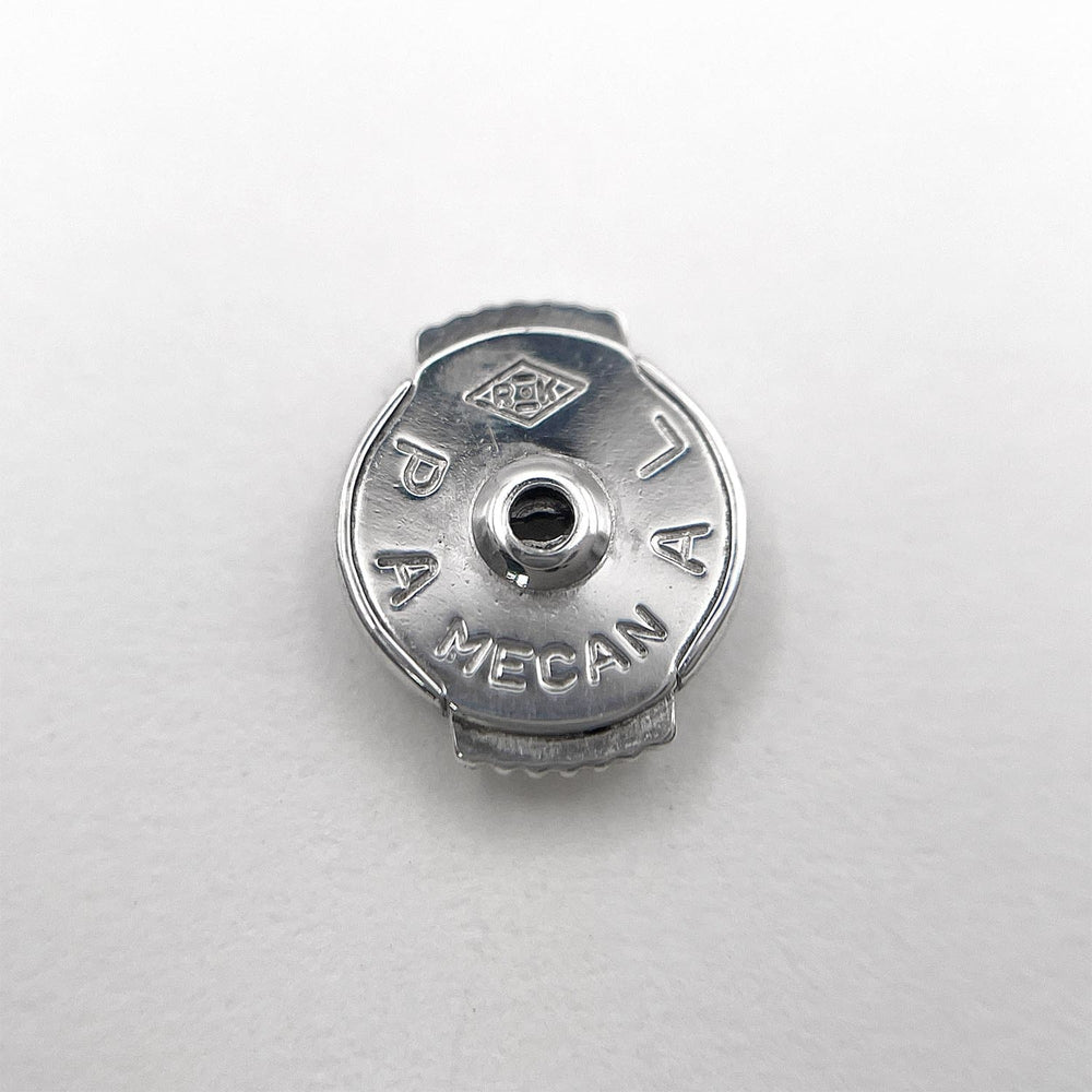 HERMES Clou de Selle Sellier Stud Earrings, Combination Sterling Silver (SV925) and 18K 750 Gold, Men's Women's — Like New