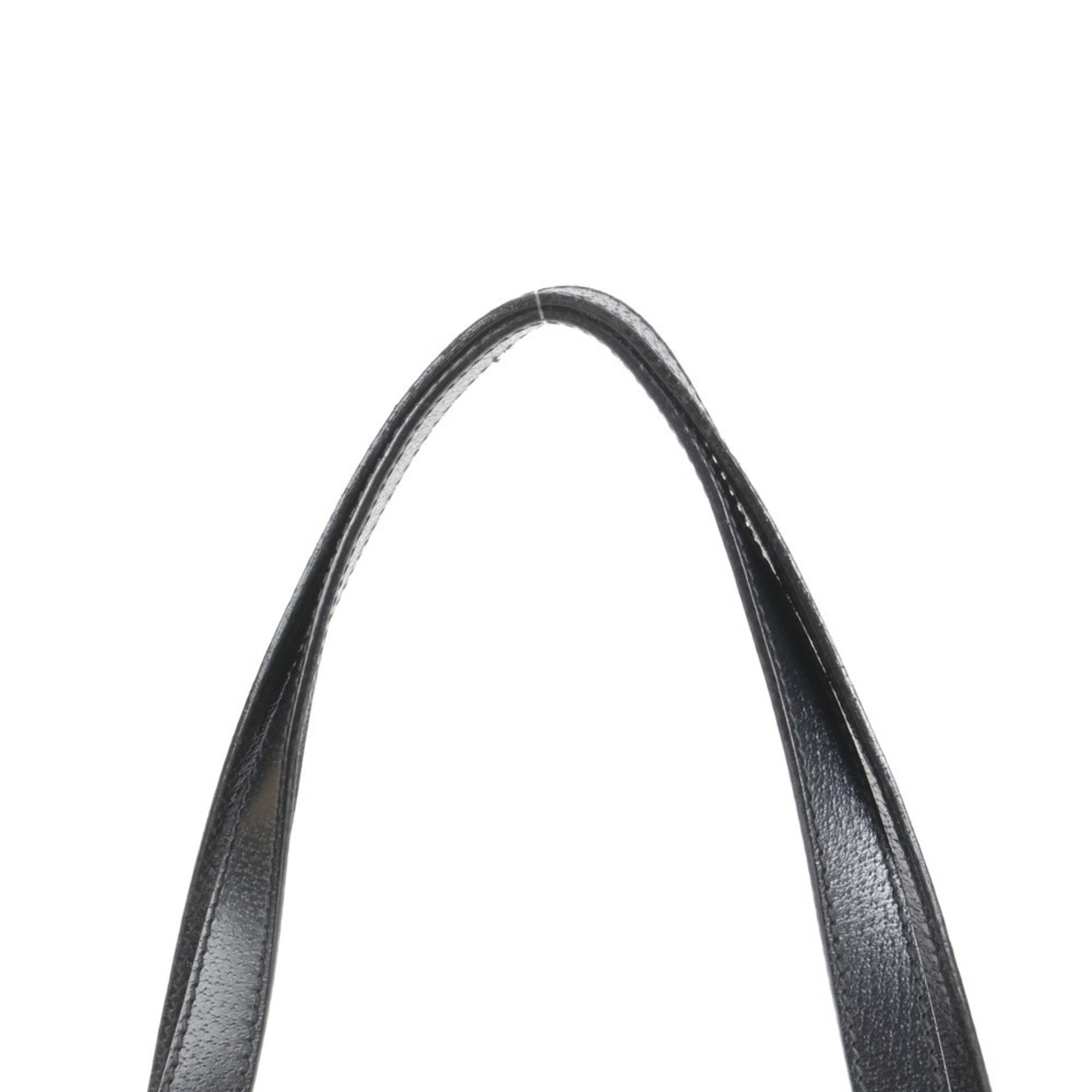 Gucci GG Canvas 163288 Leather Tote Bag Shoulder Handbag Black Women's