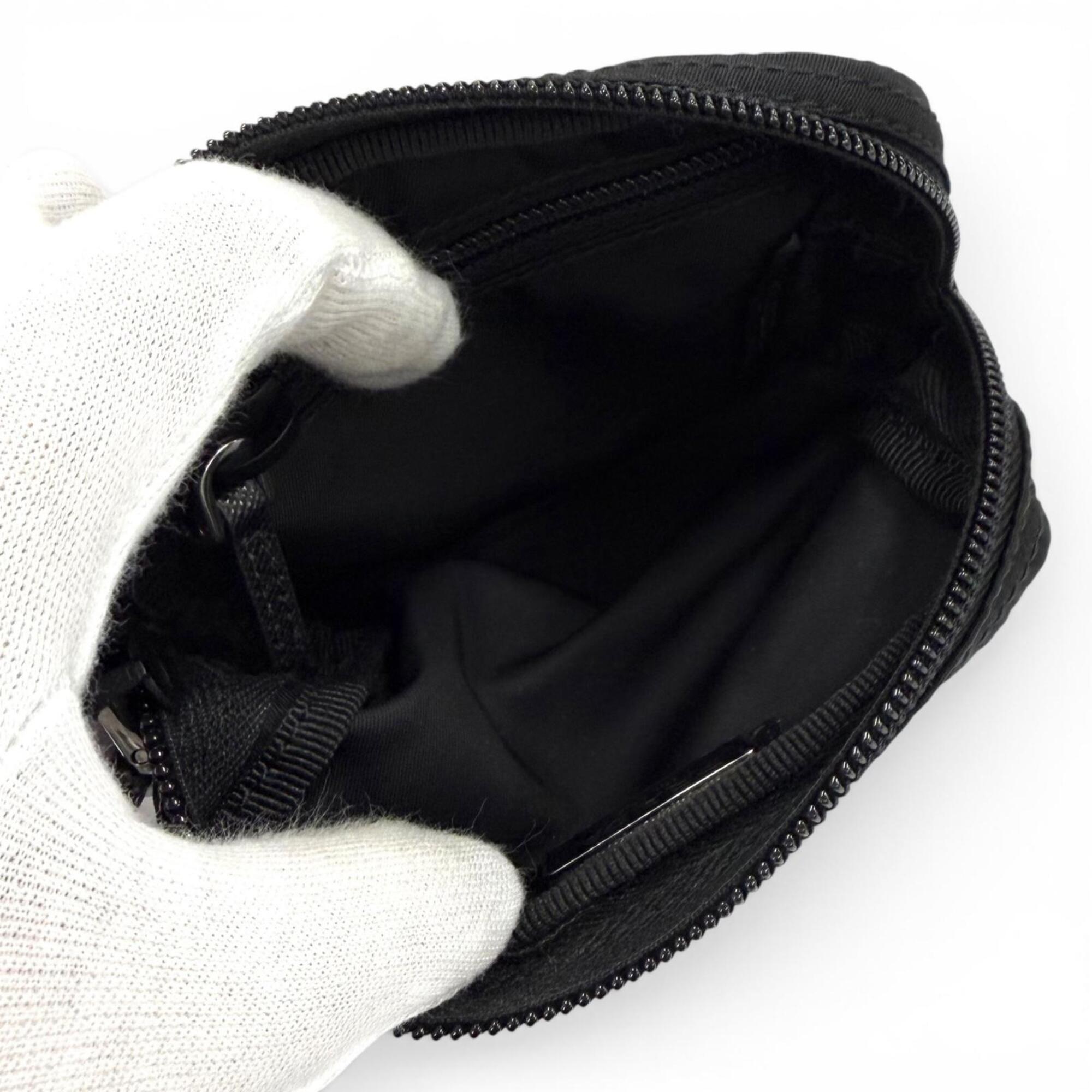 PRADA 1ND339 Micro Re-Nylon Pouch with FRID Tag, Triangle Logo, Cosmetic Pouch, Black, Made in Italy, Women's, Dust Bag — Like New