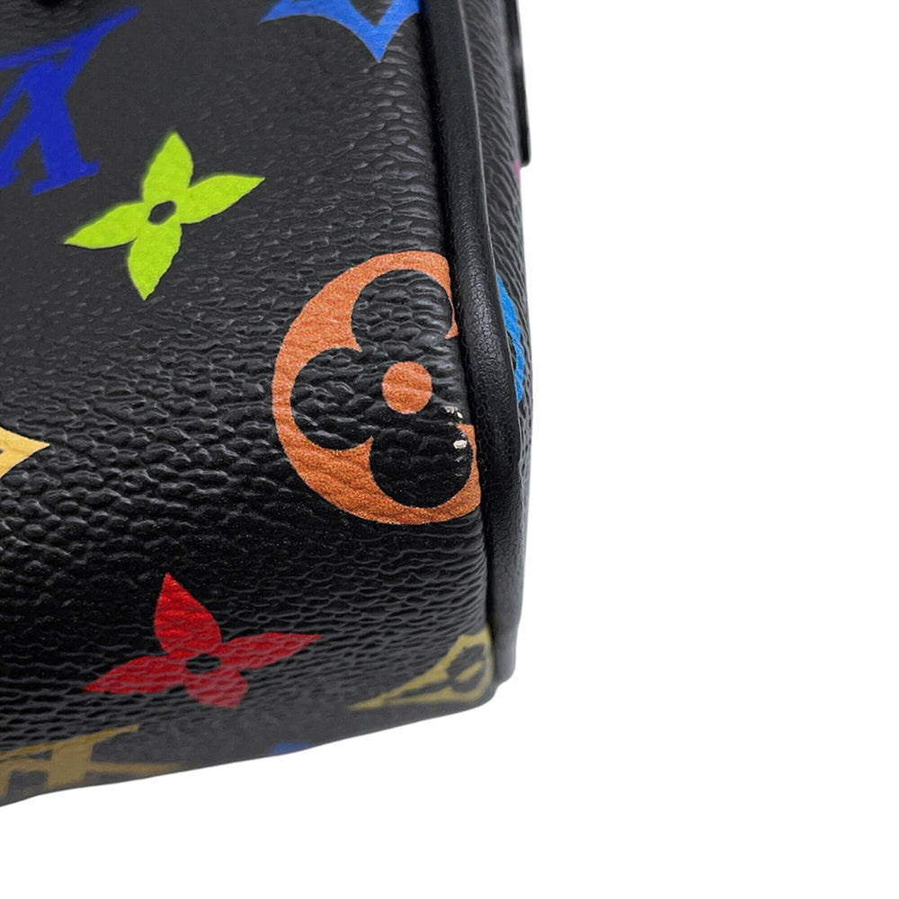Louis Vuitton handbag, Monogram Multicolor LV X™ Nano Speedy M13406, 2-way design by Takashi Murakami, black, handbag for women, LOUIS VUITTON — Like New