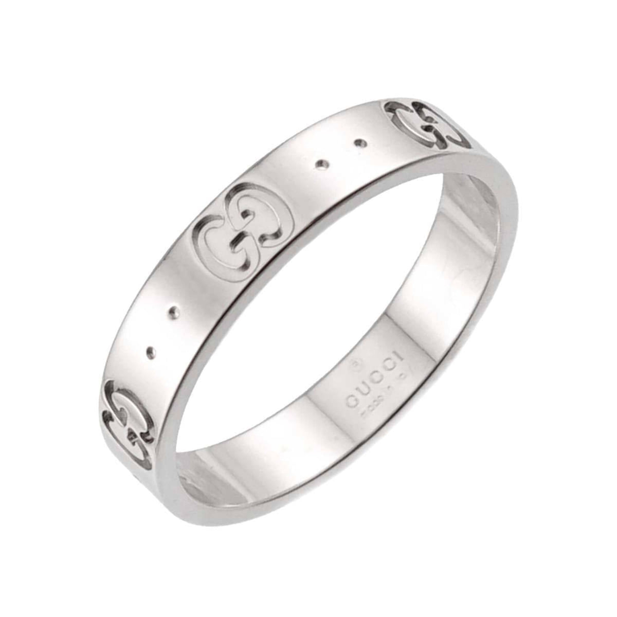 Gucci Icon Ring #17, 18K WG (White Gold 750) — Like New