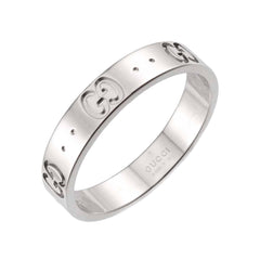 Gucci Icon Ring #17, 18K WG (White Gold 750) — Like New