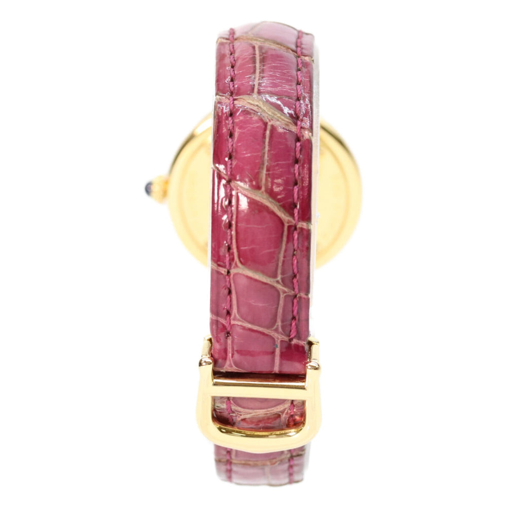 Cartier 925 W1010644 Must Trinity Vermeil SM Side Quartz Watch Gold White Dial Ladies — Very Good