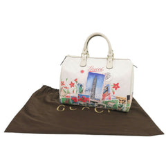 Like new Gucci TAIPEI Limited Edition 101 310085 white leather Boston bag (0173GUCCI) — Like New
