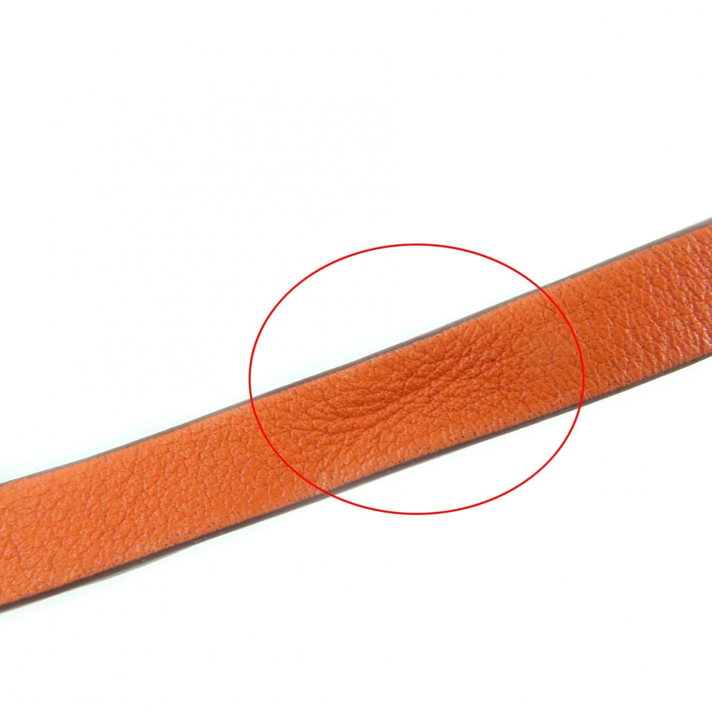 HERMES Be Api Double Tour Gold Orange Silver Hardware Triple Strand Leather Bracelet Z Stamp Comes with Box and Dust Bag Made in France Women's — Like New