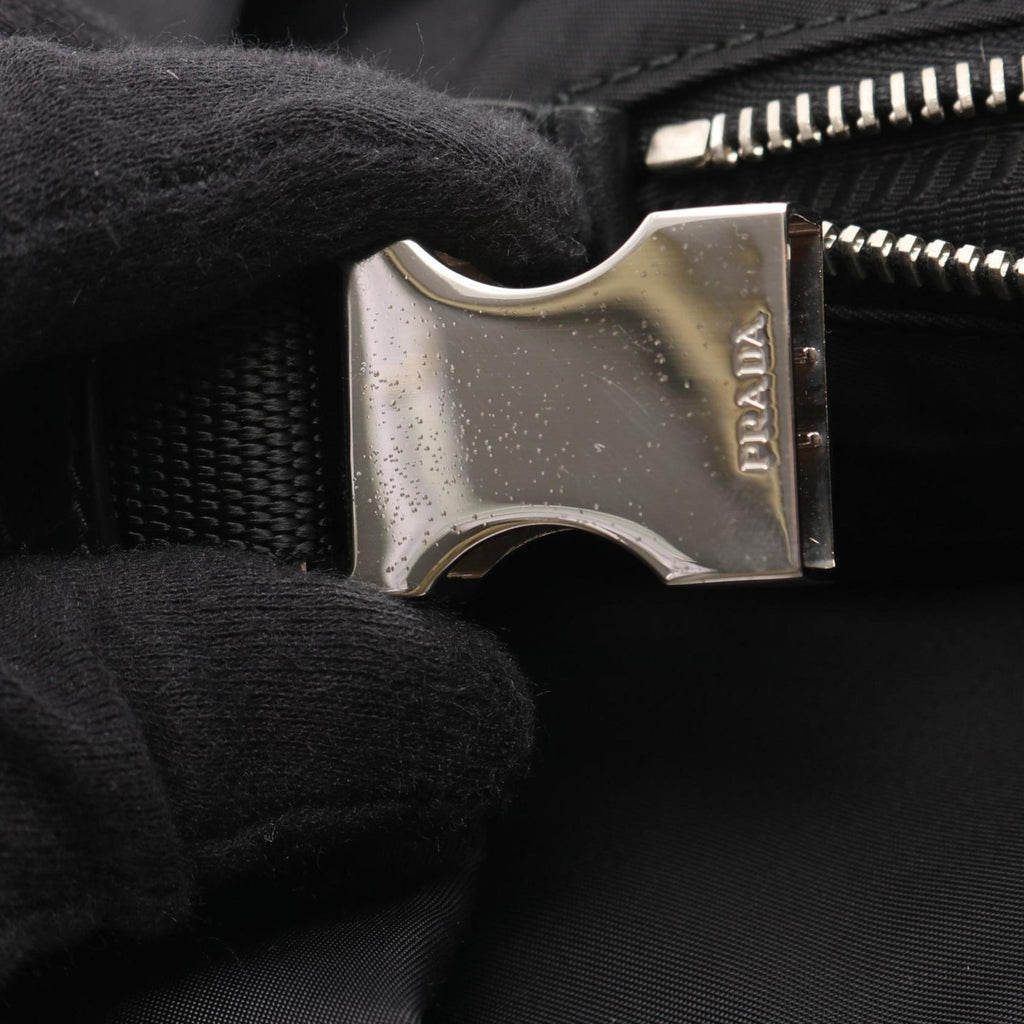 Prada TESSUTO tote bag, nylon and leather, women's, black