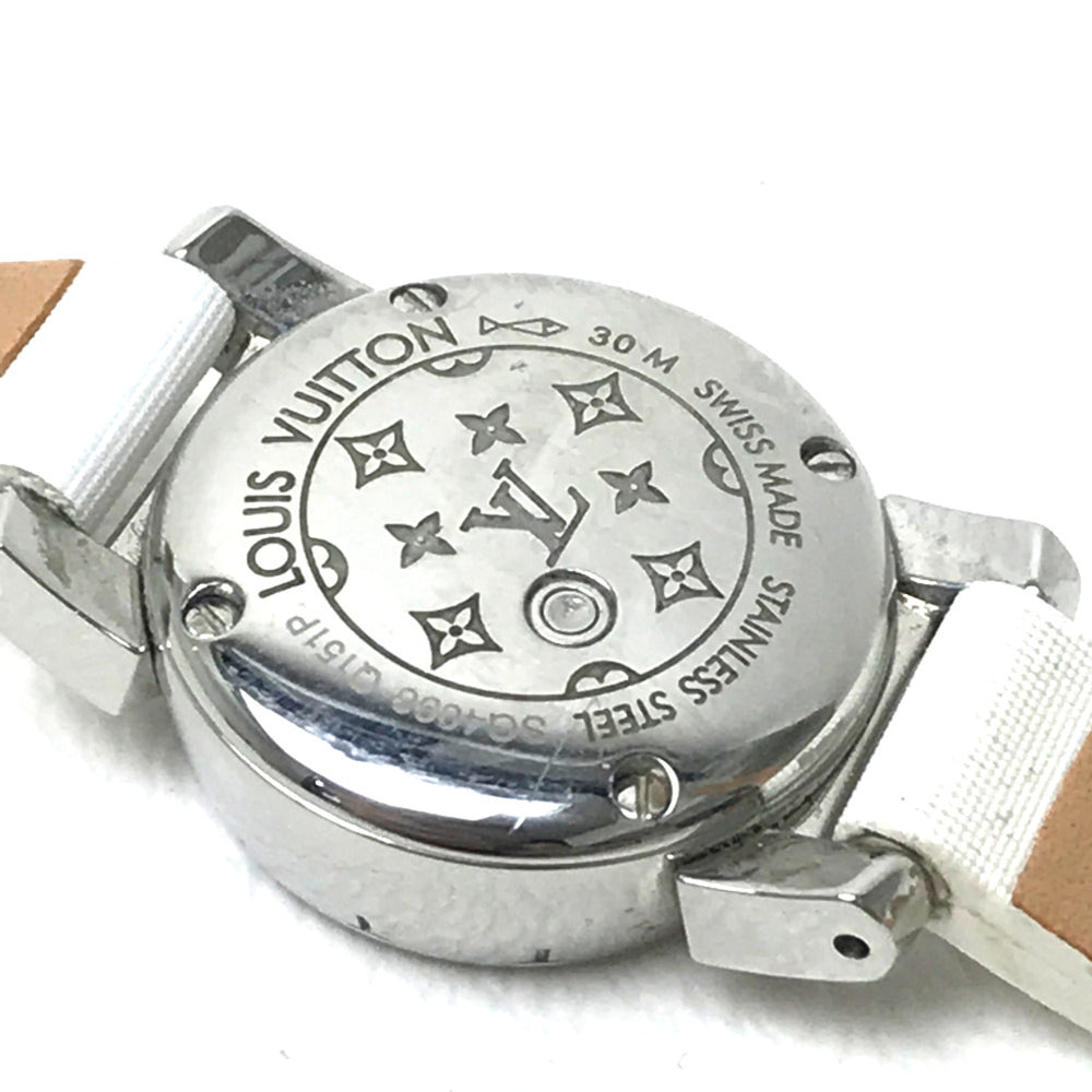 Louis Vuitton Q151P Rug diamond quartz Wristwatch Pink Based White — Very Good