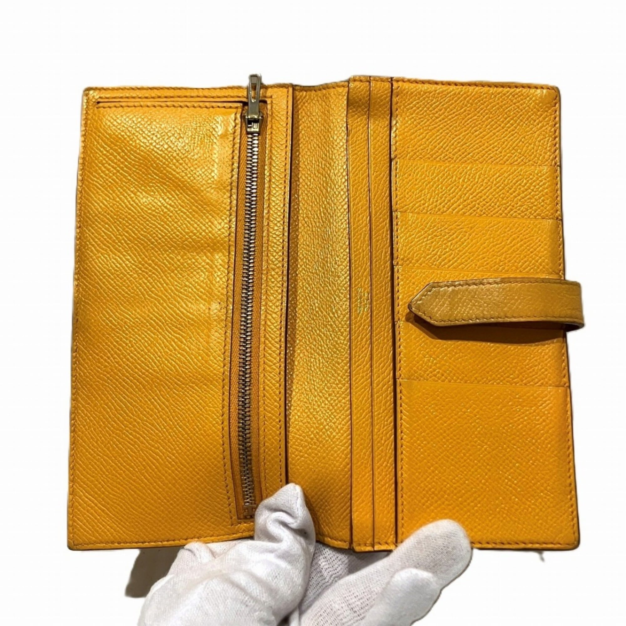 Hermes HERMES long wallet, souffle, Bearn, Epsom leather