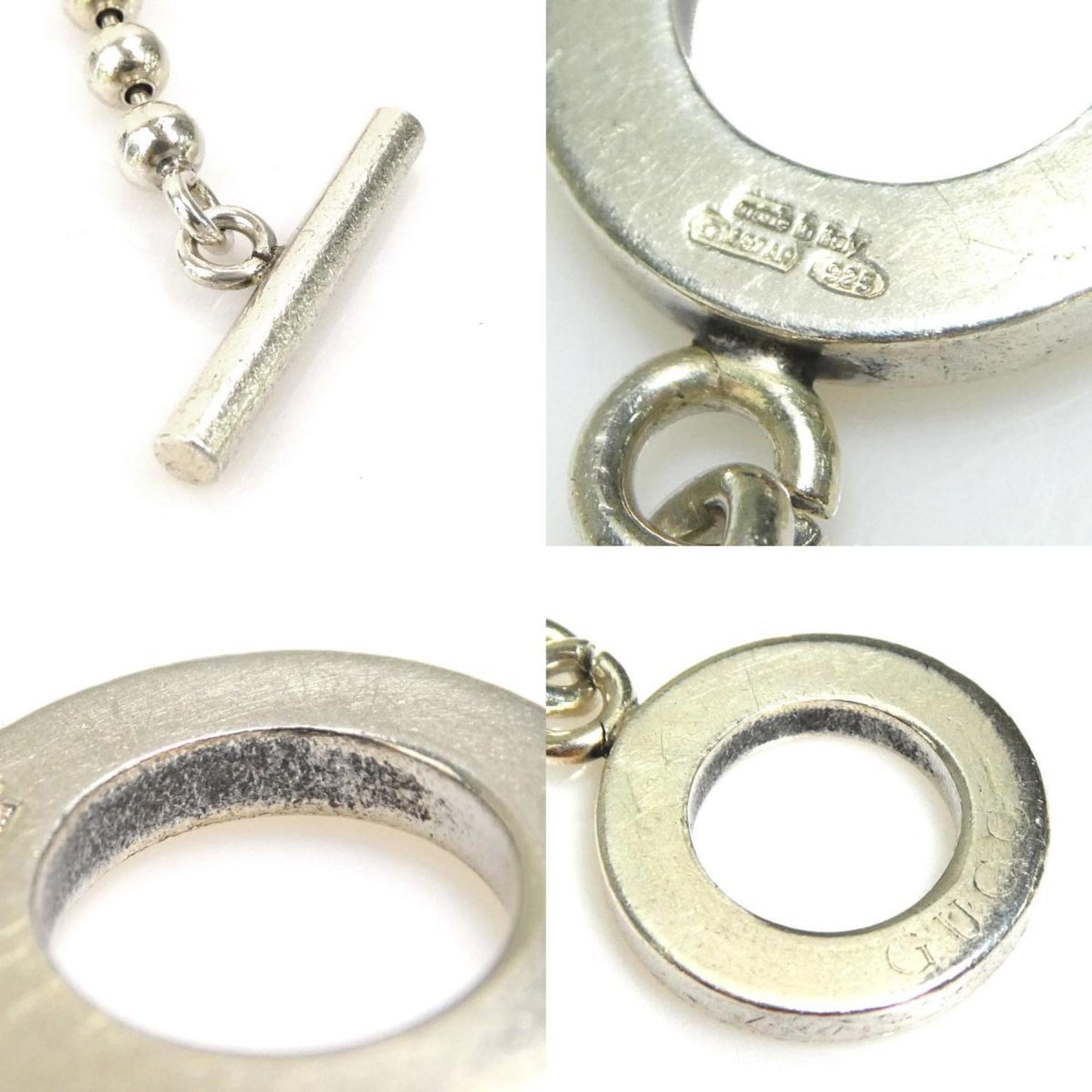 GUCCI Bracelet Silver 925 Men's Women's r10472a