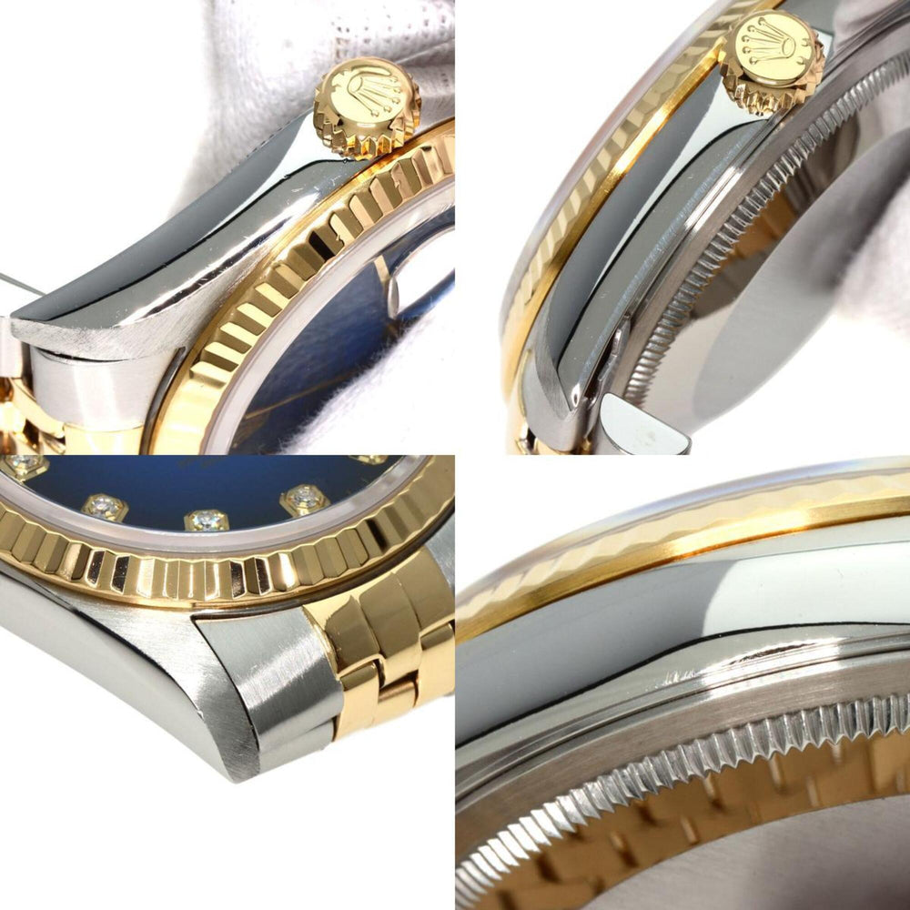 Rolex 16233G Datejust 10P Diamond Blue Gradient Watch Stainless Steel/SSxK18YG Men's ROLEX — Good