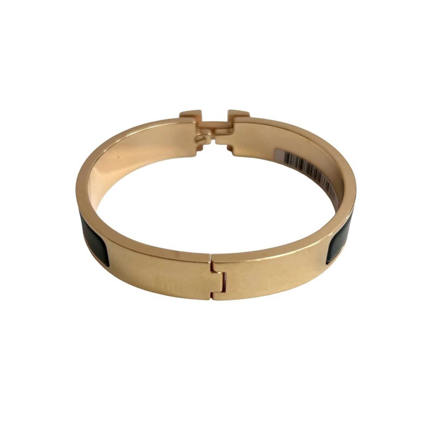 HERMES Click H Bracelet/Bangle Accessory for Women, Gold/Black, 28150