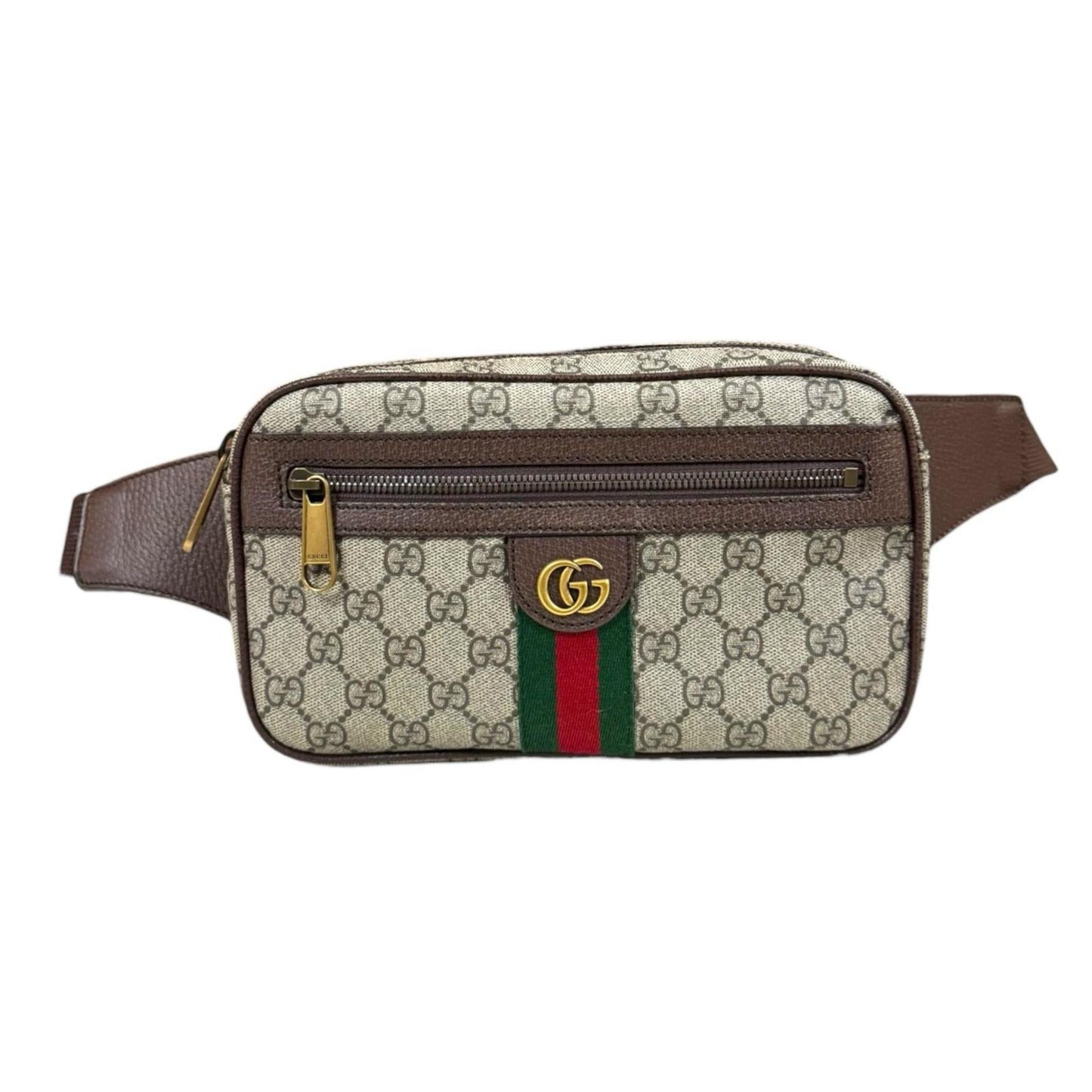Gucci GG belt bag, Ophidia body Supreme canvas 574796, beige, unisex.